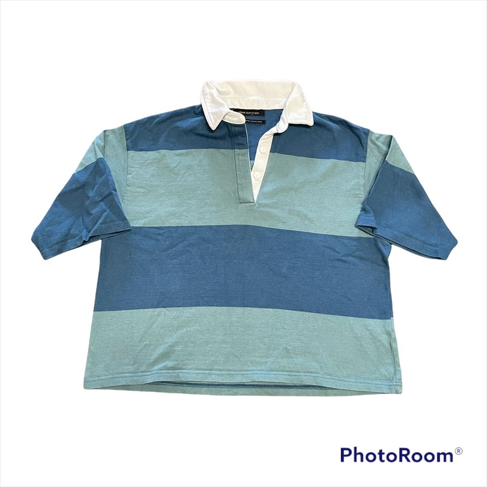 Urban outfitters UO rugby/polo top Preowned collared striped short sleeve